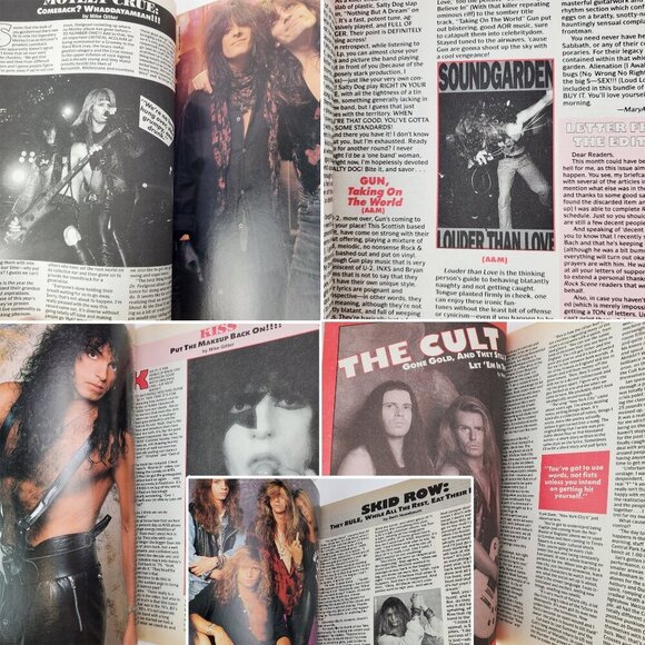 Rock Scene Magazine KISS Skid Row Motley Crue Cult Def Leppard VTG August 1990 - Picture 5 of 10